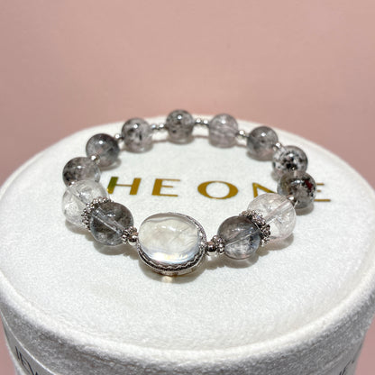 頂級*羽毛黑極光 x 藍針石