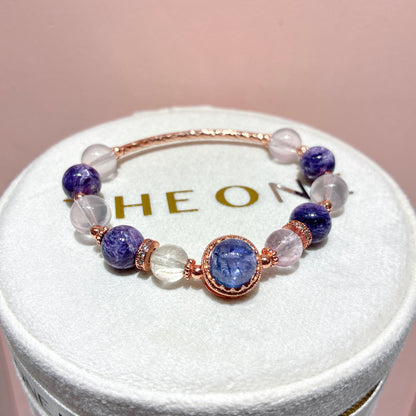 精品*紫龍晶 x 坦桑石