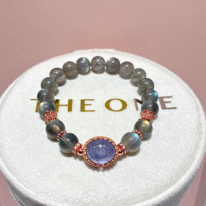 精品*紫拉長石 x 坦桑石