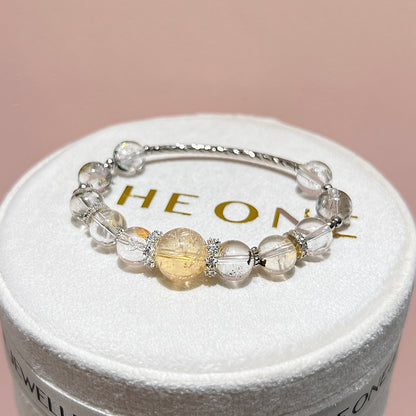 精品*油膽閃靈鑽 x 黃水晶