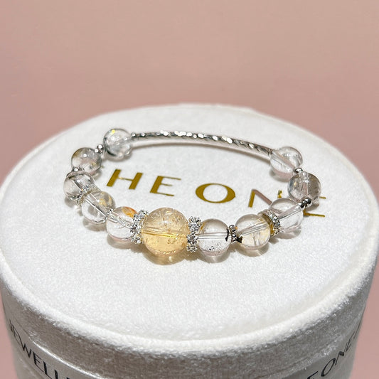 精品*油膽閃靈鑽 x 黃水晶