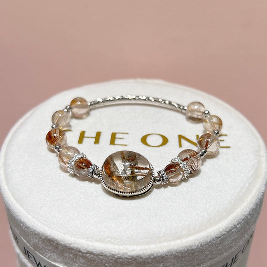 精品*金銅鈦晶 x 髮晶共生雲母