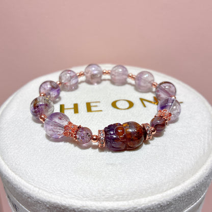 精品*紫超級七 x 紫鈦晶貔貅