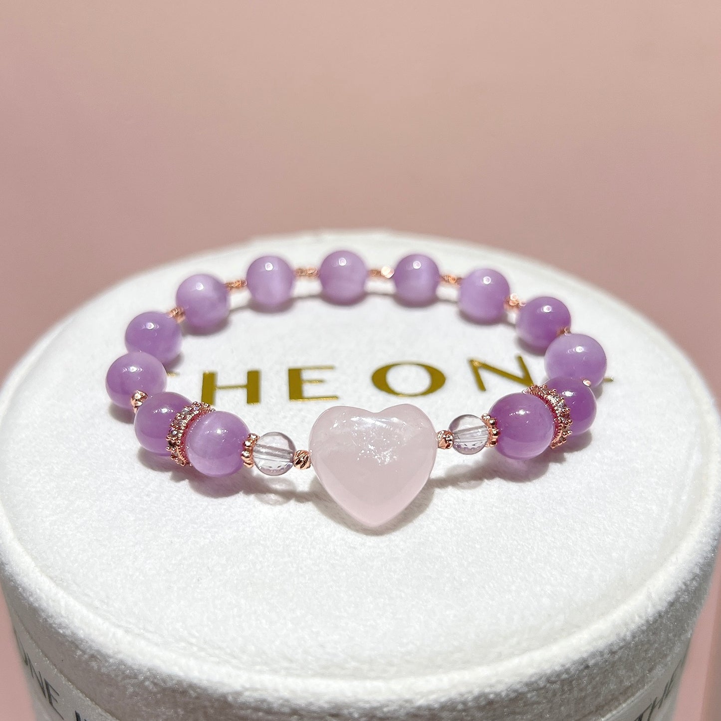 精品*紫鋰輝 x 粉晶愛心