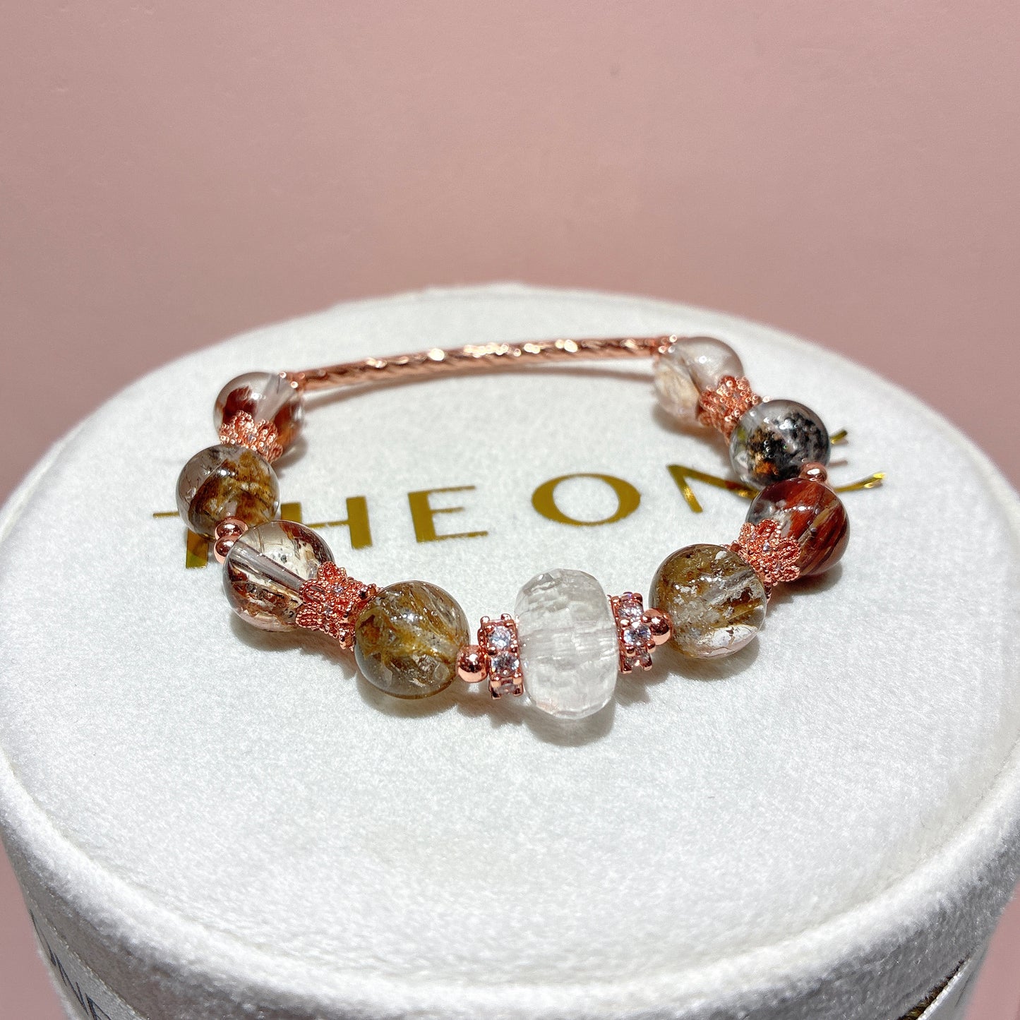 頂級*紅泥骸骨閃靈鑽 x 白水晶