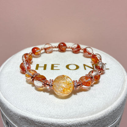 精品*橙紅膠花 x 金魚黃膠花