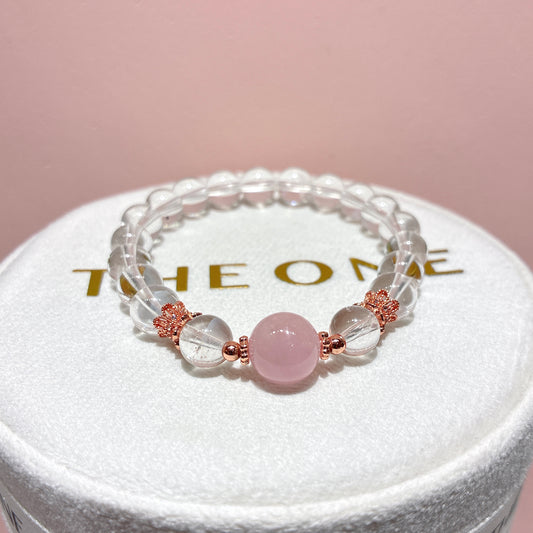 精品*藍針石 x 粉晶