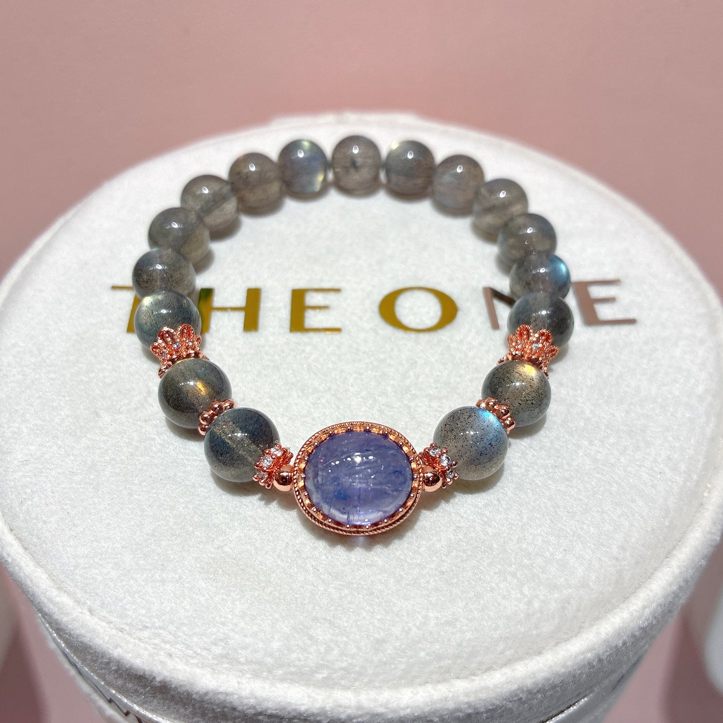 精品*紫拉長石 x 坦桑石