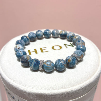 精品*牛仔藍彼得石 9.5mm