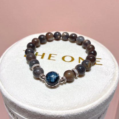 精品*黑金太陽石 x 藍彼得石