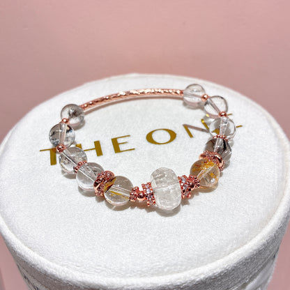 精品*油膽閃靈鑽 x 白水晶