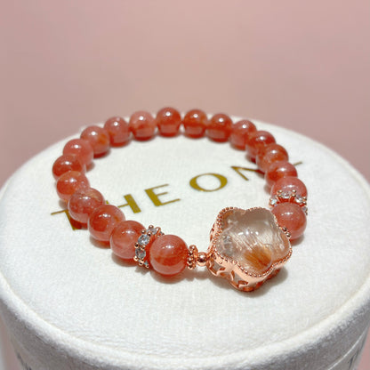 精品*冰種紅紋石 x 橙兔毛