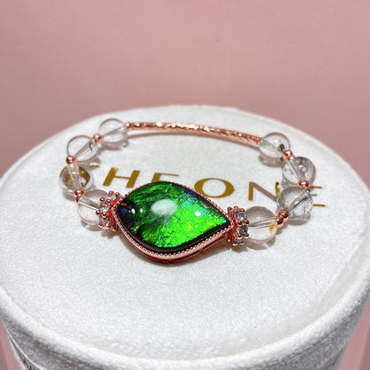 精品*油膽閃靈鑽 x 斑彩石