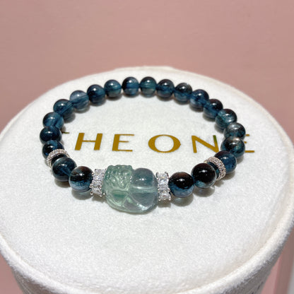 頂級*魔鬼海藍寶 x 螢石貔貅