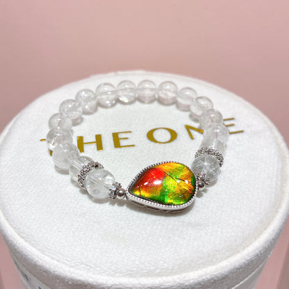 精品*白閃靈鑽 x 斑彩石