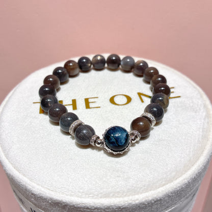 精品*黑金太陽石 x 藍彼得石