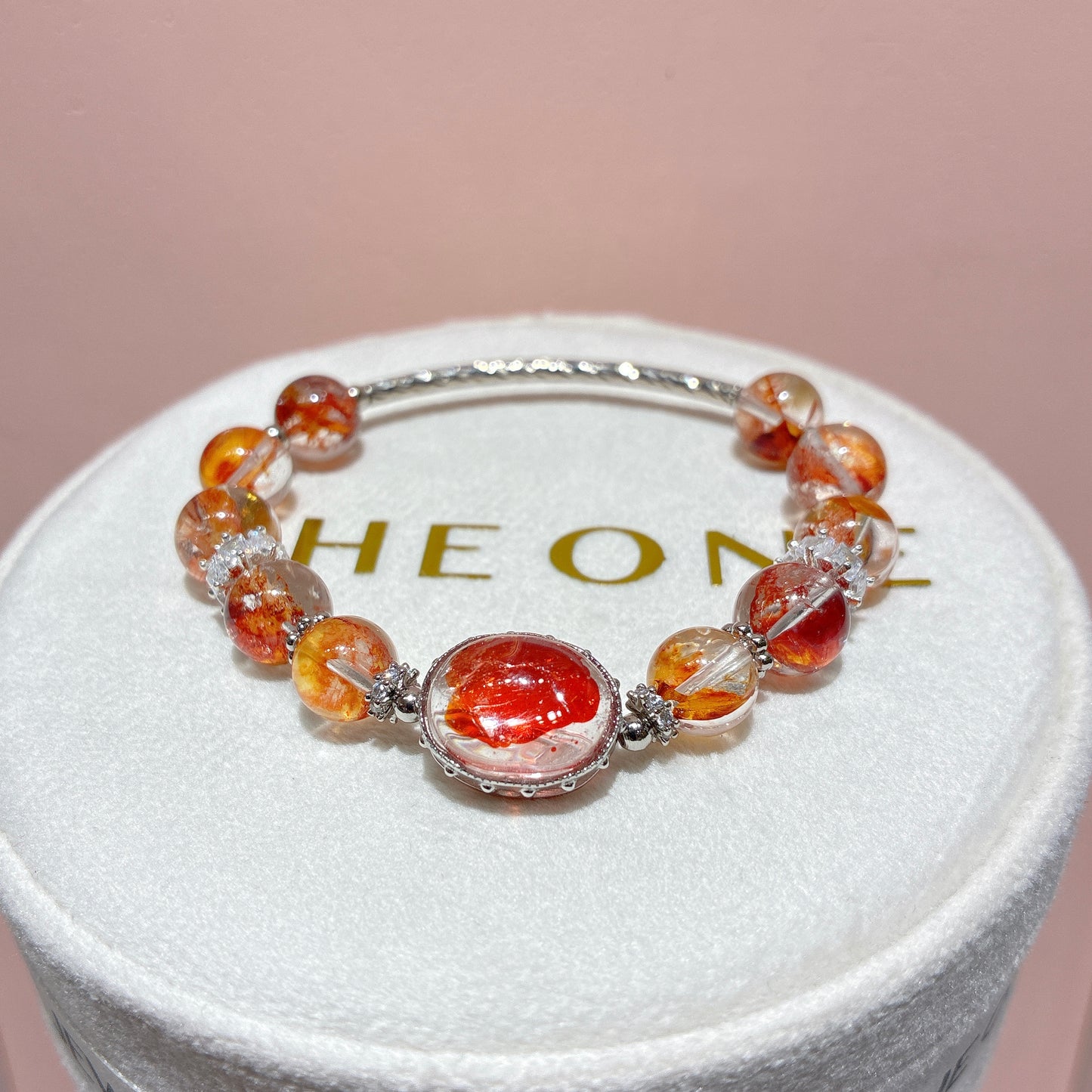 精品*橙紅膠花 x 錦鯉膠花