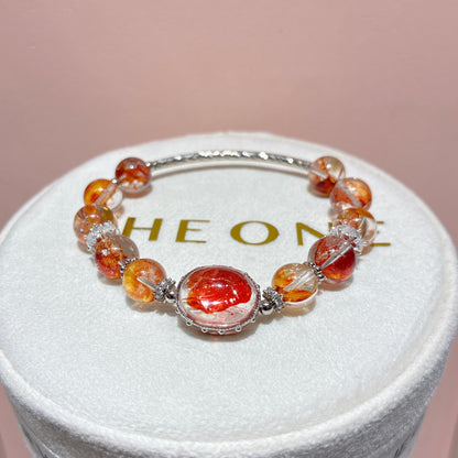 精品*橙紅膠花 x 錦鯉膠花