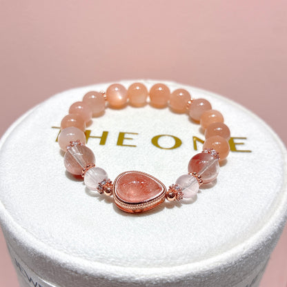 精品*粉橙月亮石 x 俄啤