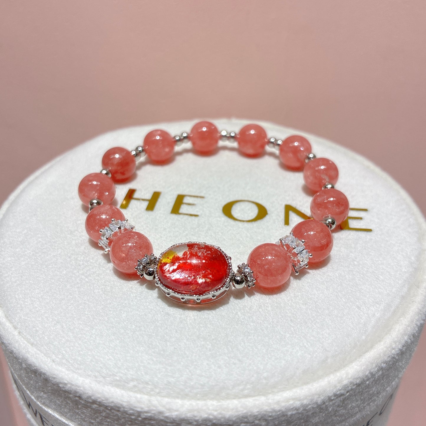 頂級*冰種紅紋石 x 錦鯉膠花