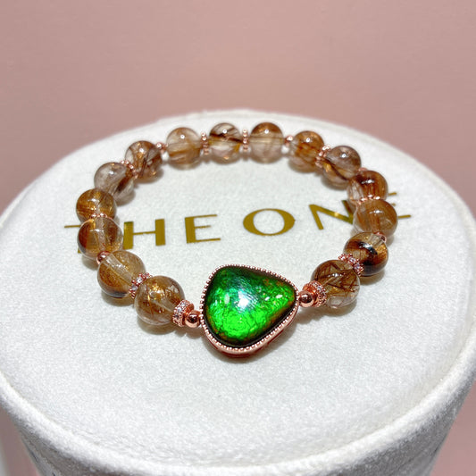 精品*金銅鈦晶 x 斑彩石