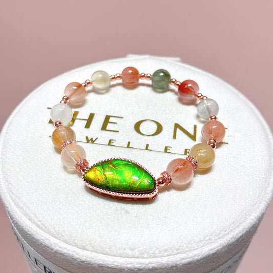 精品*彩兔毛 x 斑彩石