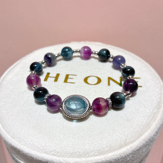 頂級*彩螢石 x 海藍寶