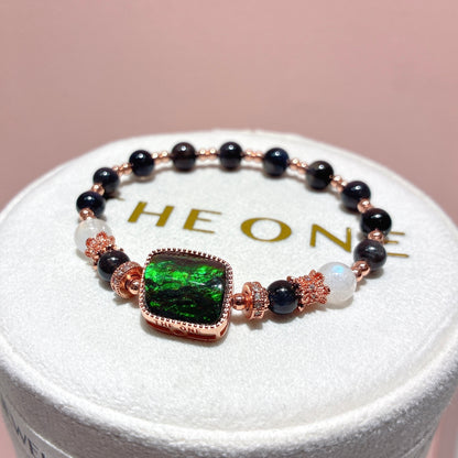 精品*星光堇青石 x 斑彩石