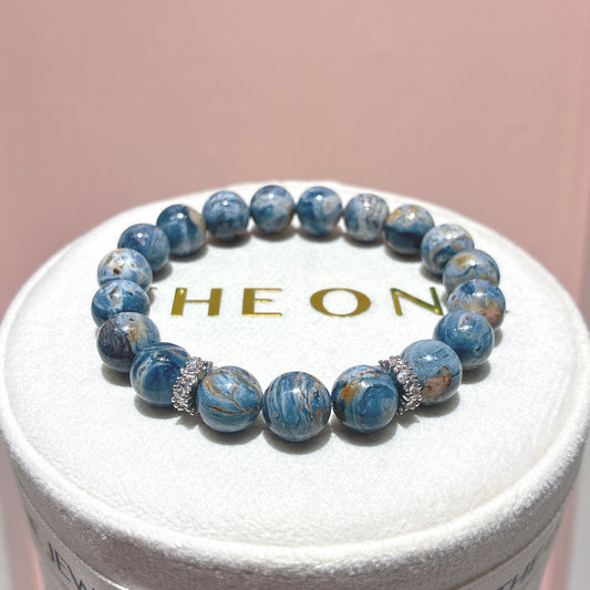 精品*牛仔藍彼得石 9.5mm