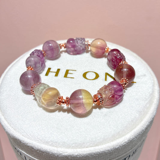 頂級*彩螢石 x 螢石貔貅