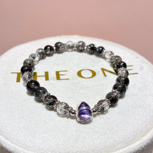 精品*黑髮晶 x 紫晶葫蘆