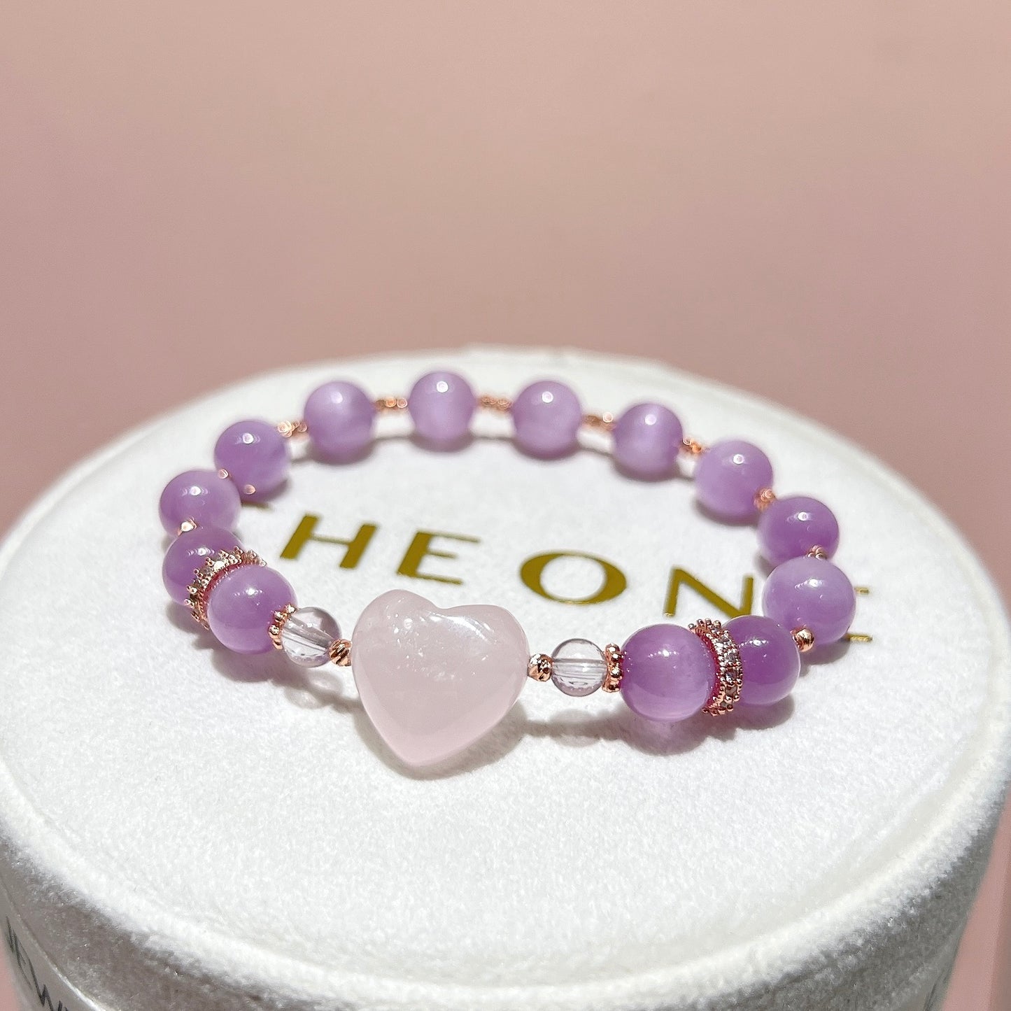 精品*紫鋰輝 x 粉晶愛心