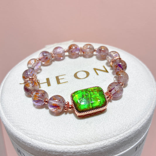 精品*紫鈦晶 x 斑彩石