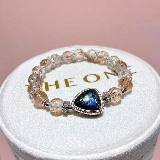 精品*羽毛鈦晶 x 斑彩石