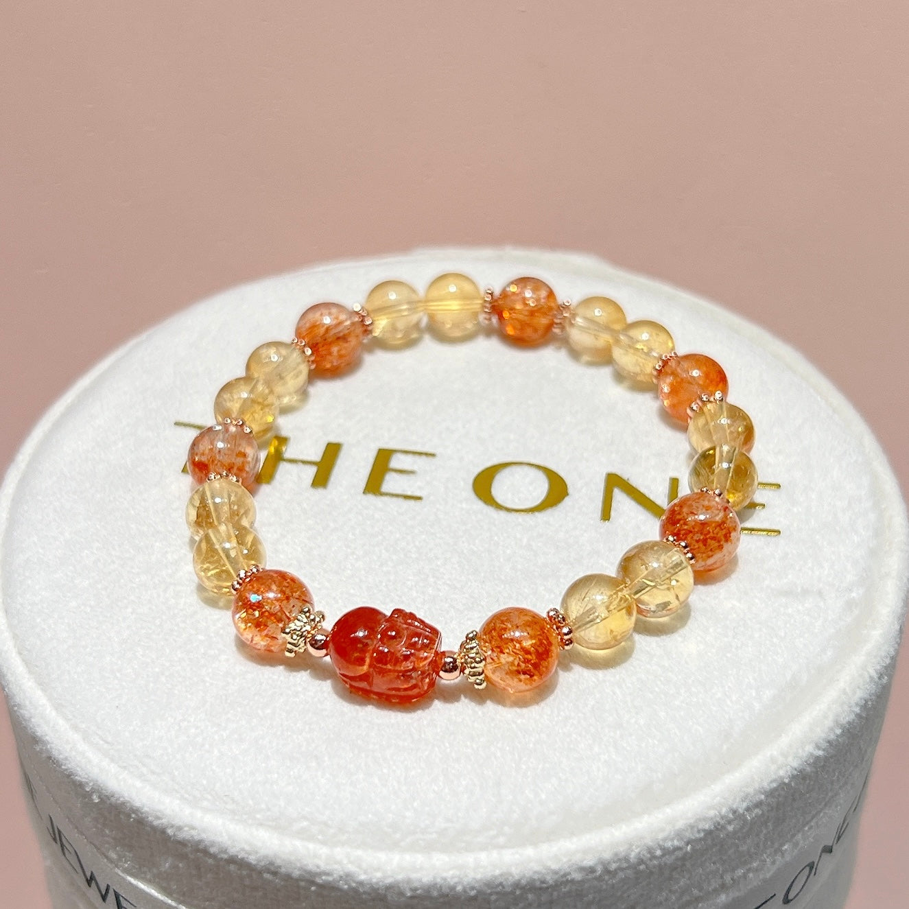 精品*黃水晶 x 金草莓太陽石貔貅