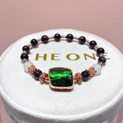 精品*星光堇青石 x 斑彩石