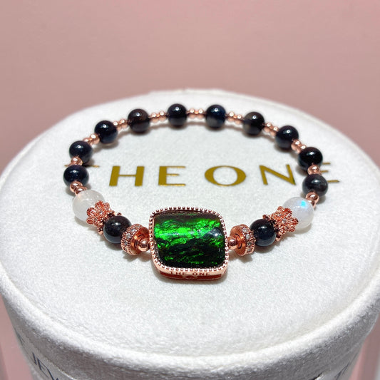 精品*星光堇青石 x 斑彩石