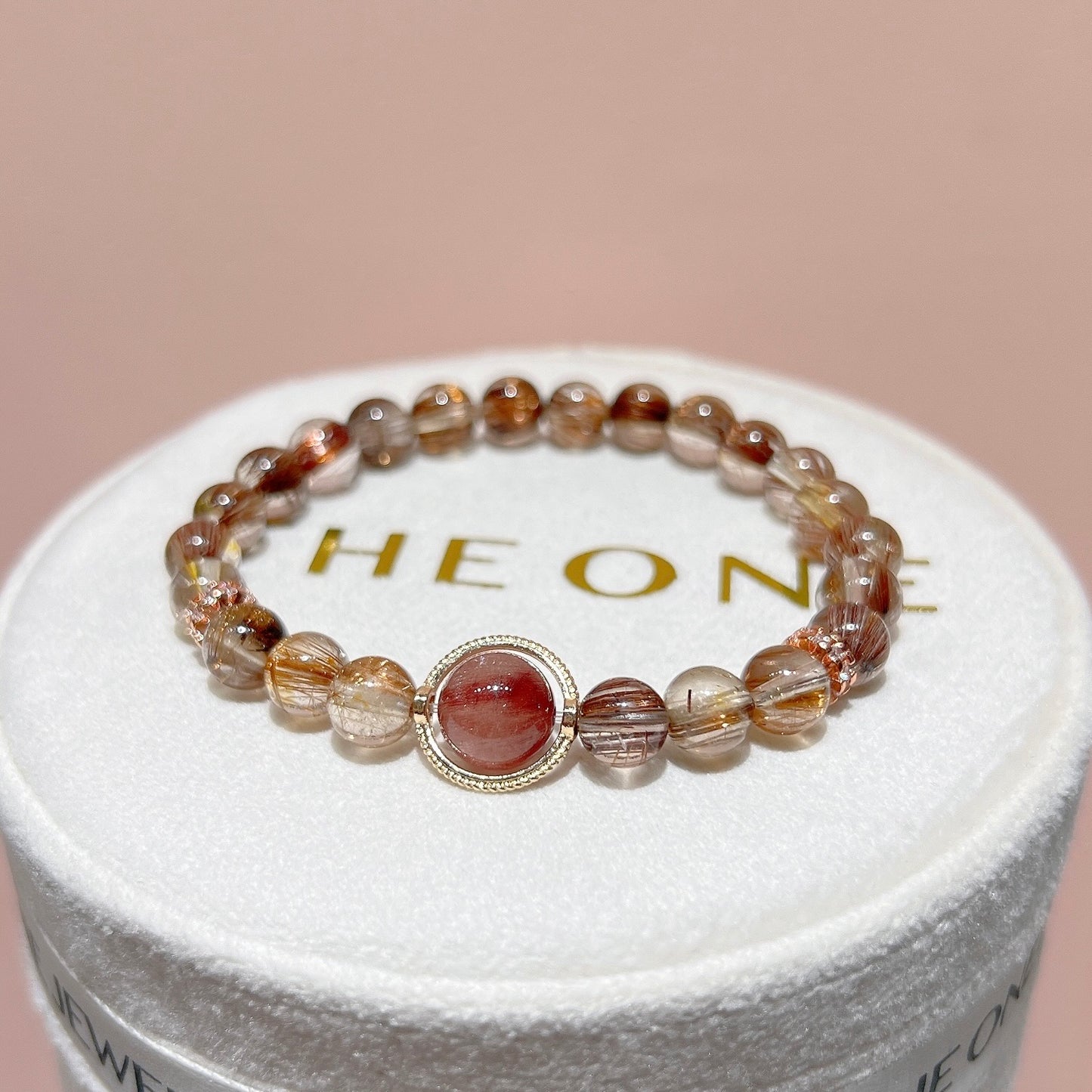 精品*銅鈦晶 x 紅兔毛