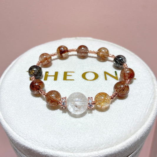 頂級*彩髮晶 x 白閃靈鑽