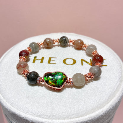 精品*千層彩幽靈 x 斑彩石