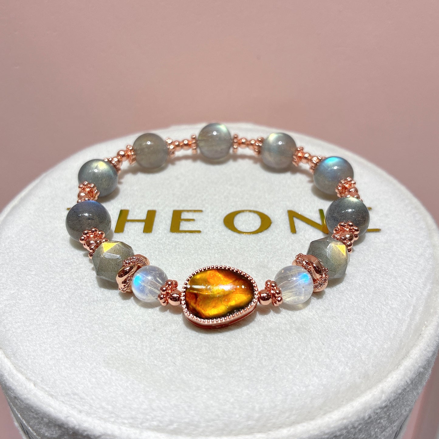 精品*拉長石 x 斑彩石