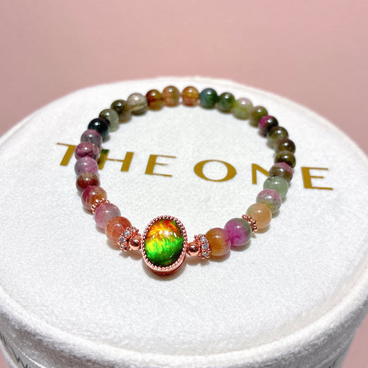 精品*西瓜碧璽 x 斑彩石