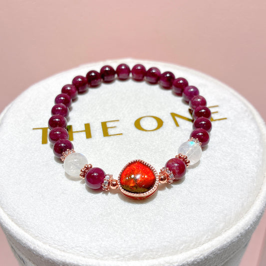 精品*紅碧璽 x 斑彩石