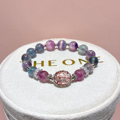 頂級*彩螢石 x紅超級七