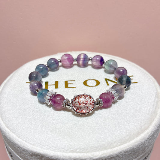 頂級*彩螢石 x紅超級七