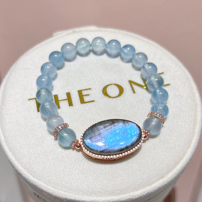 精品*海藍寶 x 芬蘭光譜石