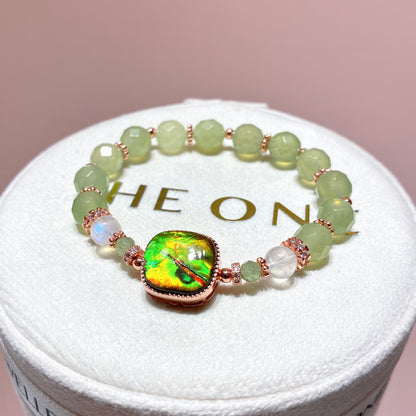 精品*葡萄石 x 斑彩石