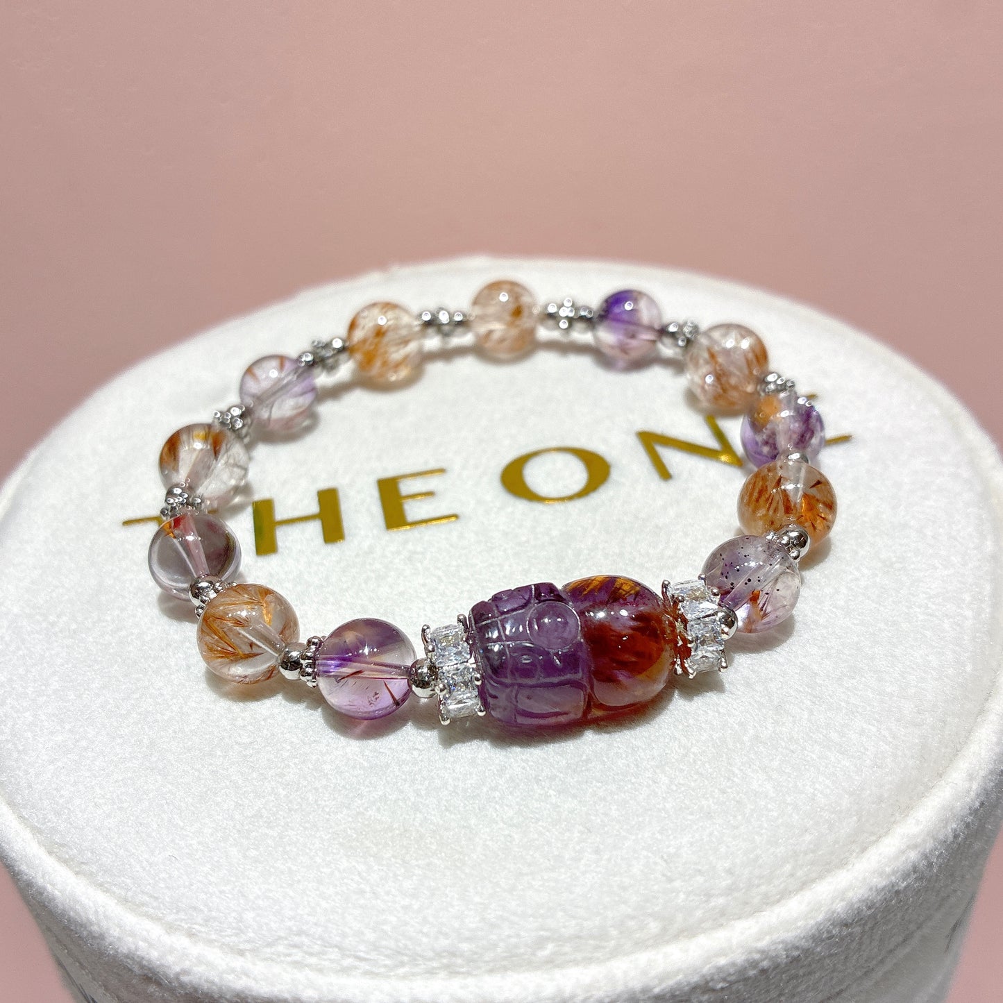 精品*紫鈦晶 x 金絲羽毛鈦