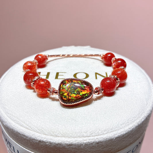 精品*金草莓太陽石 x 斑彩石