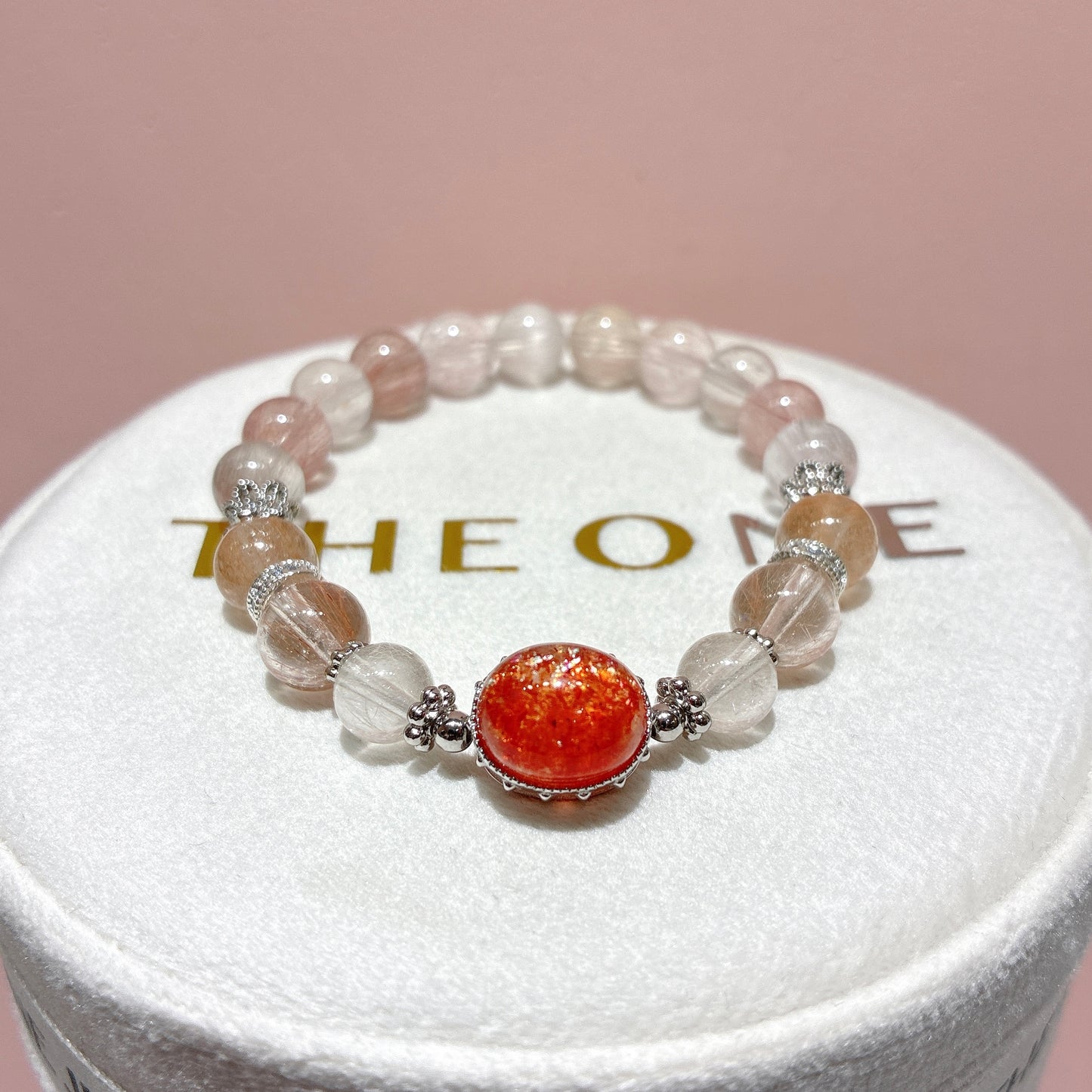 精品*彩兔毛 x 金草莓太陽石